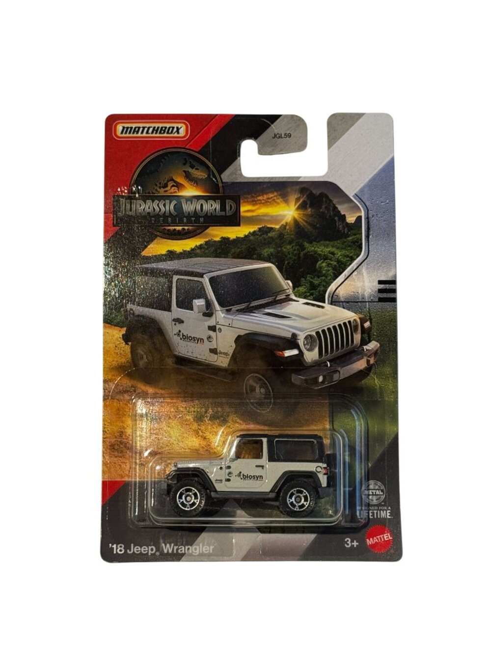 Matchbox Jurassic World Jeep Wrangler Diecast Car